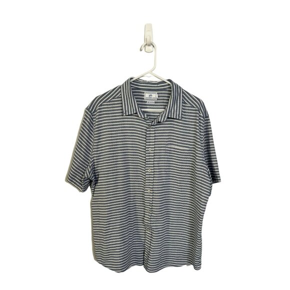 Southern tide striped blue and white button down shirt nautical lightweight XL - Picture 1 of 4